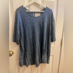 Blue We the Free Oversized Shirt